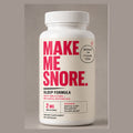 Make Me Snore Sleep Formula bottle, 60 capsules, 2 mg melatonin with relaxing botanicals